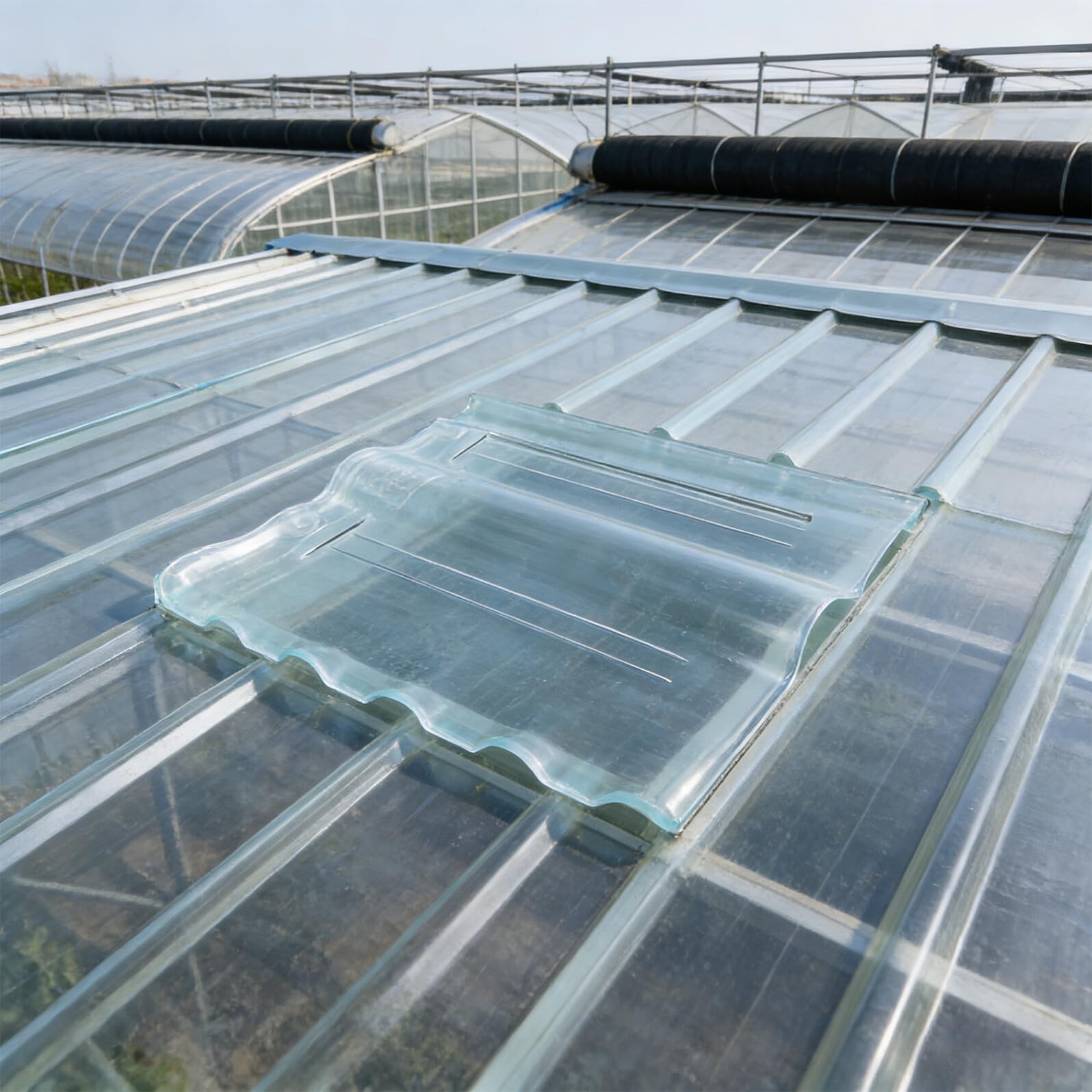 Gatuida Lámina de Techo Corrugada Transparente 300x400mm 4mm Plástico para Invernadero Paneles de Techo de Patio Protección Solar Luz Natural para Jardinería y Estructuras de Granja