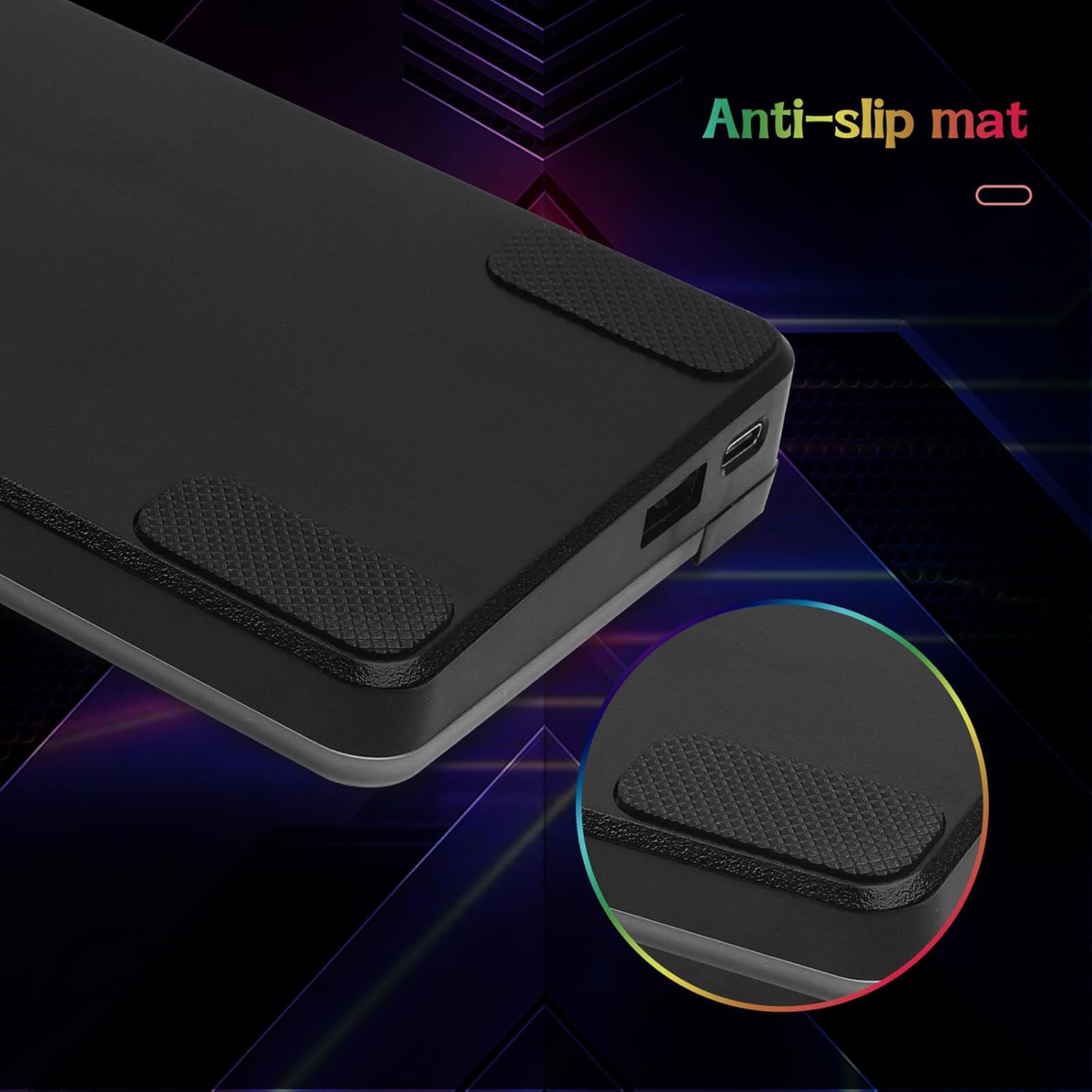 RGB Keyboard Wrist Rest Support Ergonomic Wrist Cushion Pad Memory Foam for Computer Notebook Laptop Office Worker Memory Foam