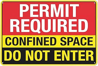 Permit Required Confined Space Do Not Enter Sign - 8"x12" Premium Aluminum Yard Sign, Sun-Proof, Rust-Free for Home, Workplace