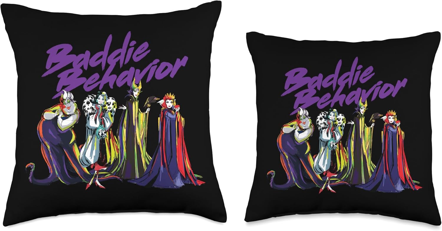Disney Villains Baddie Behavior Throw Pillow