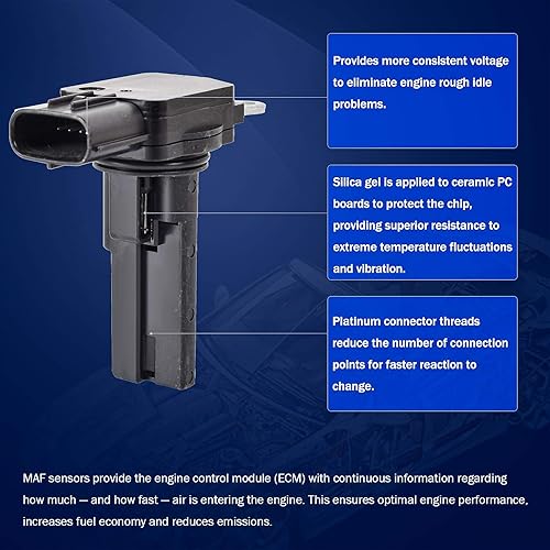 Miniatura 9 de FAERSI Medidor de sensor de flujo de aire masivo MAF 22680-AA380 compatible con 2009-2014 Forester 2008-2014 Impreza 2008-2014 Legacy 2008-2014