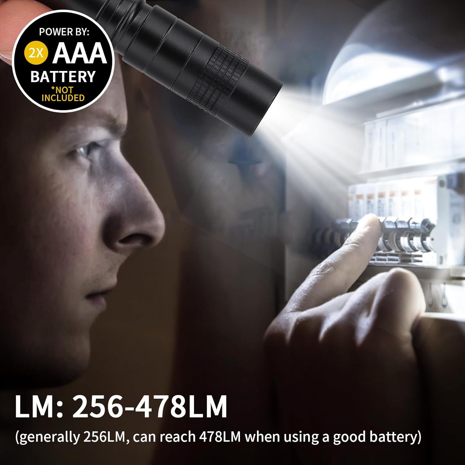 Pen Light Flashlights,2pcs 478 Lumens Mini Pocket Flashlight,Tactical Flashlight,Torch Pen Flashlight with Clip for Medical Doctor Nurse Students Powered by 2 x AAA Battery (Battery not Included)