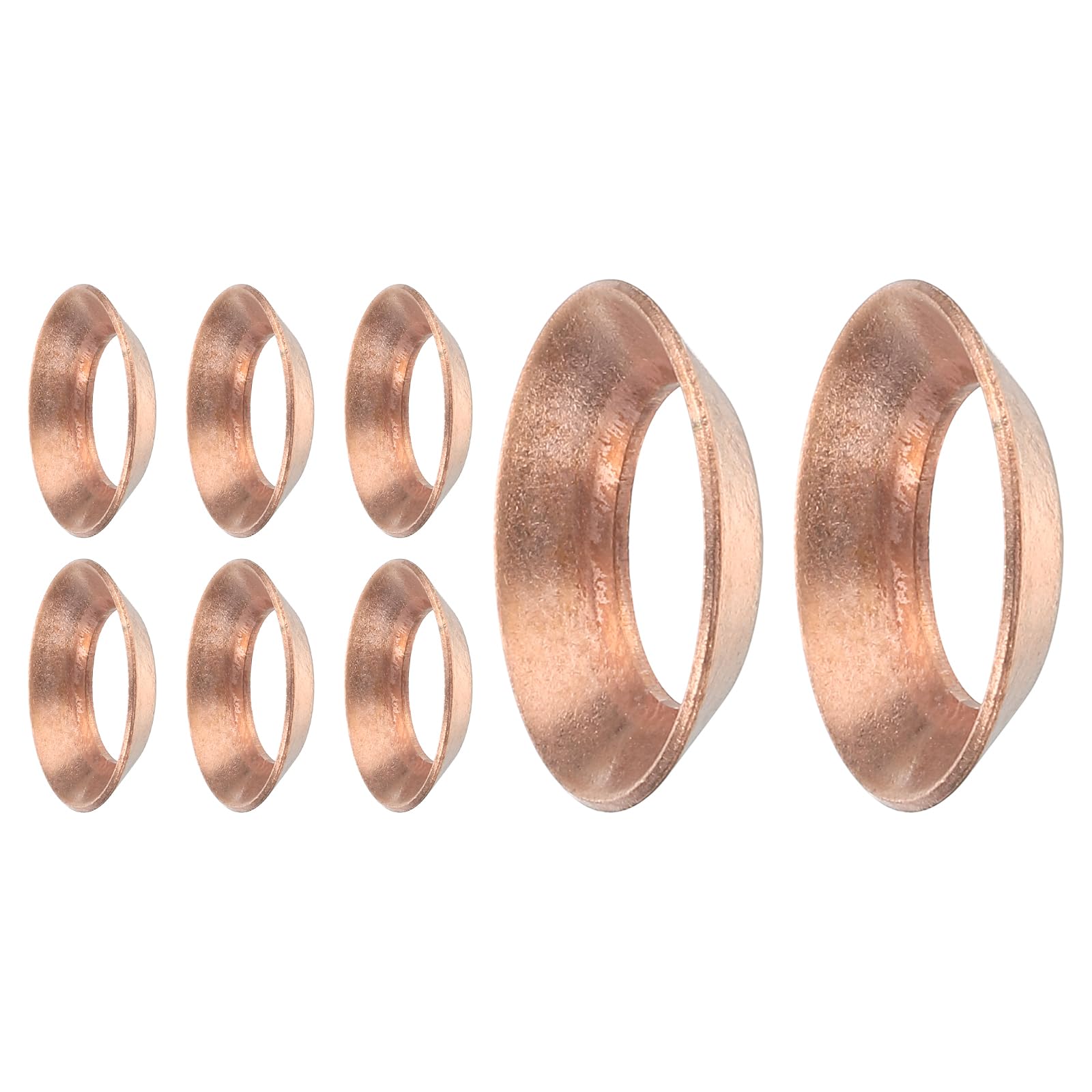 QUARKZMAN 8Pezzi Guarnizione a Flangia in Rame, Adatta per Tubo da 1/2", Raccordo a Flangia in Rame a 45 Gradi per Accessori Condizionatore d'Aria e Refrigerazione