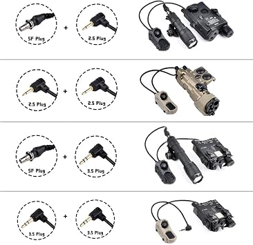 Tactical Dual Wire Button Remote Activation Pressure Switch(Crane+Crane Plug BK)