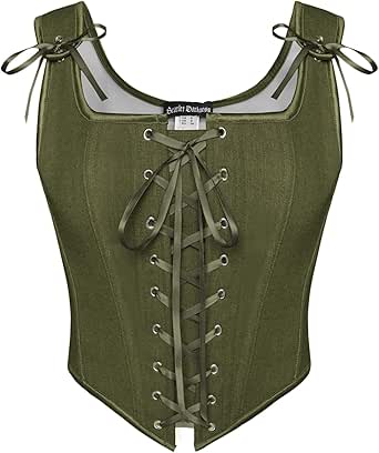 Scarlet Darkness Women's Renaissance Corset Tops Lace Up Overbust Bustier