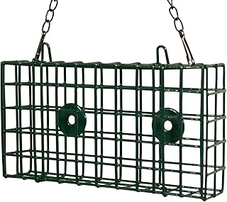 JCs Wildlife Double Suet Bird Feeder Cage - Great for Suet Cakes, Seed Cakes, Fruit and Nesting Material - Holds 2 Suet or...
