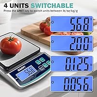 Vista 4 de Balanza Digital de Laboratorio 5000g x 0.1g oz/lb/g/kg Balanza Electrónica de Precisión Científica, Analítica para Laboratorio, Joyería, Cocina