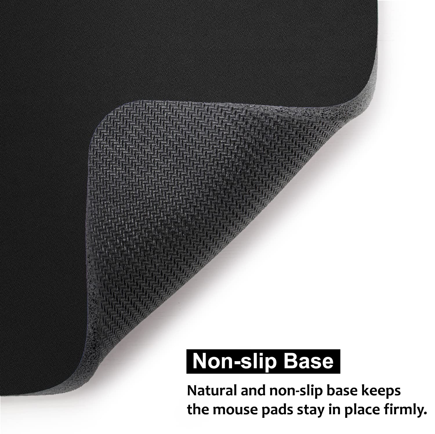Audimi Tapis de Souris 15 x 20 cm Ultra épais pour Ordinateur Portable Lavable Noir