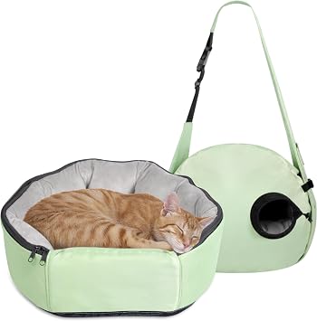 Dog Sling Carrier Bed | 2 in 1 Breathable Free Puppy Travel Bag | DELOMENPA Dog Sling Carrier Bed | 2 in 1 Breathable Free Puppy Travel Bag
