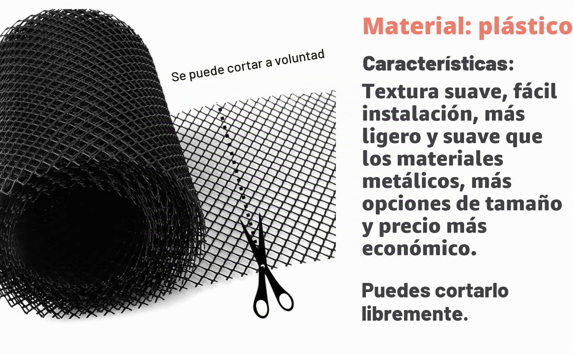 18CMX800CM Protector de canalón de plástico, protectores de hojas de malla resistentes para canalones, filtro de hojas
