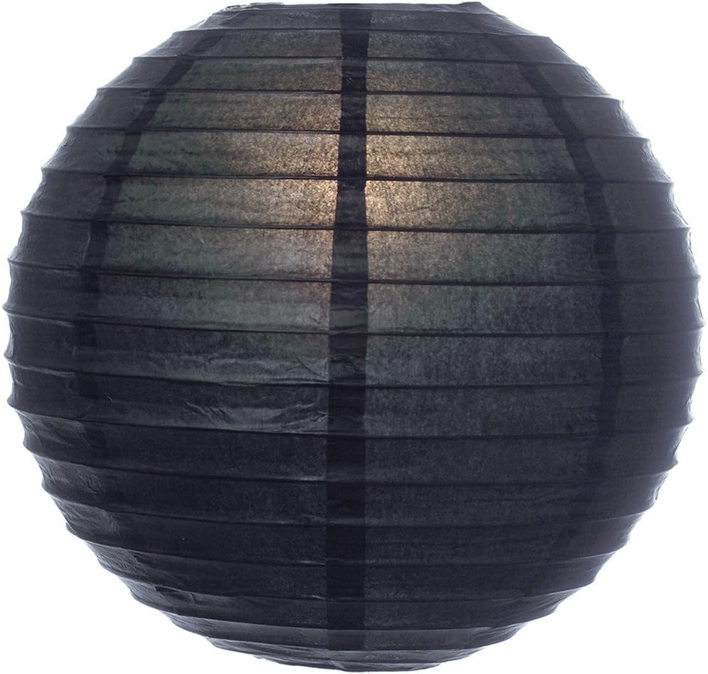 8" Black Paper Lantern