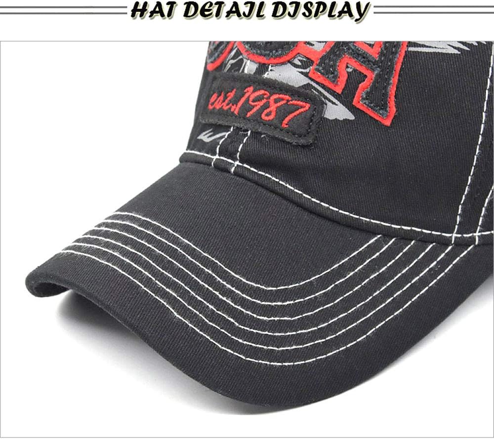 Uphily American Flag Embroidered Washed Cotton Baseball Cap