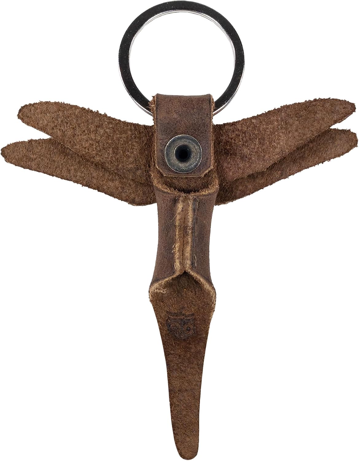 Hide & Drink, Leather Dragon Fly Keychain/Key Ring/Bug/Insect/Animal, Handmade Includes 101 Year Warranty :: Bourbon Brown