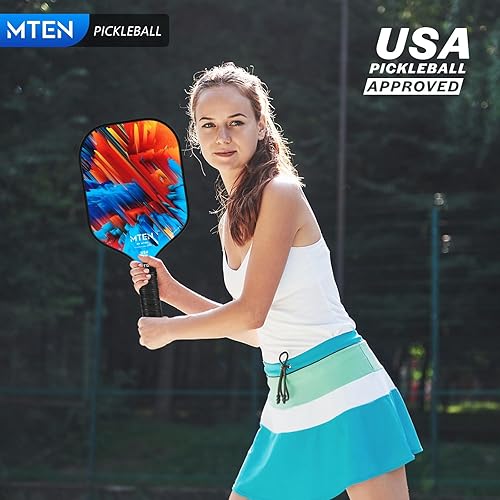 Miniatura 7 de Paletas de pickleball, paletas de pickleball de fibra de carbono, superficie de carbono USAPA, núcleo de fibra de carbono, mango de cuero cómodo,