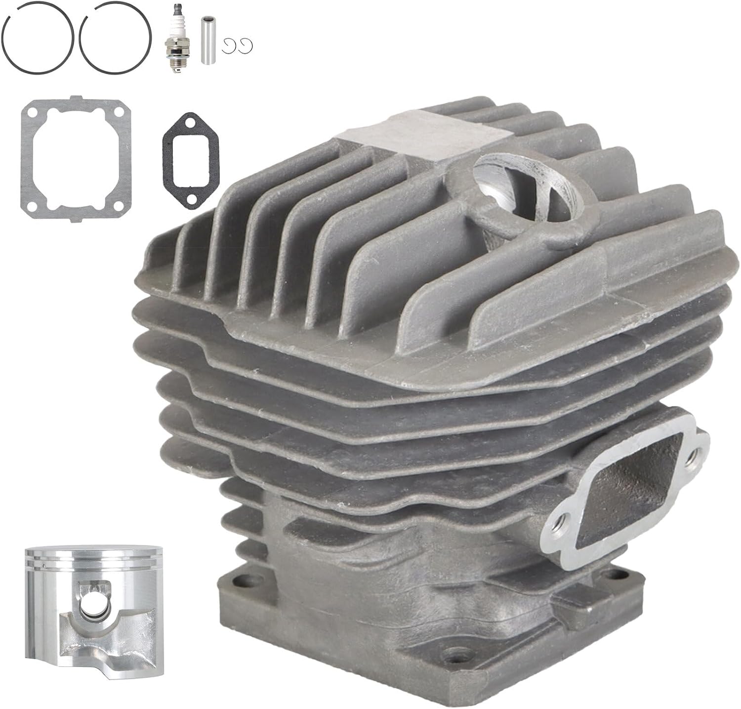 MS460 52mm Cylinder Piston Kit Replacement for 046 1128-020-1217 1128-020-1221 Chainsaw with Gasket and Spark Plug