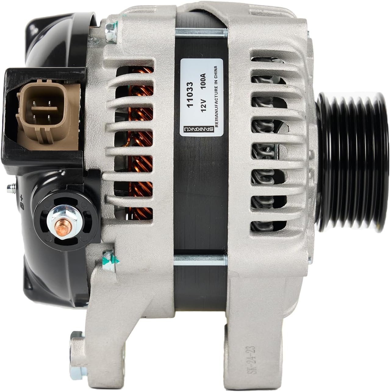SANKAKU Alternator Fits for Lexus ES330/RX300 2004-2006, for Toyota Camry 2004-2006, for Highlander 2004-2007, for Solara 2004-2008, 3.3L V6, Replace 104210-3620 11033, 100Amp 6-Groove Pulley