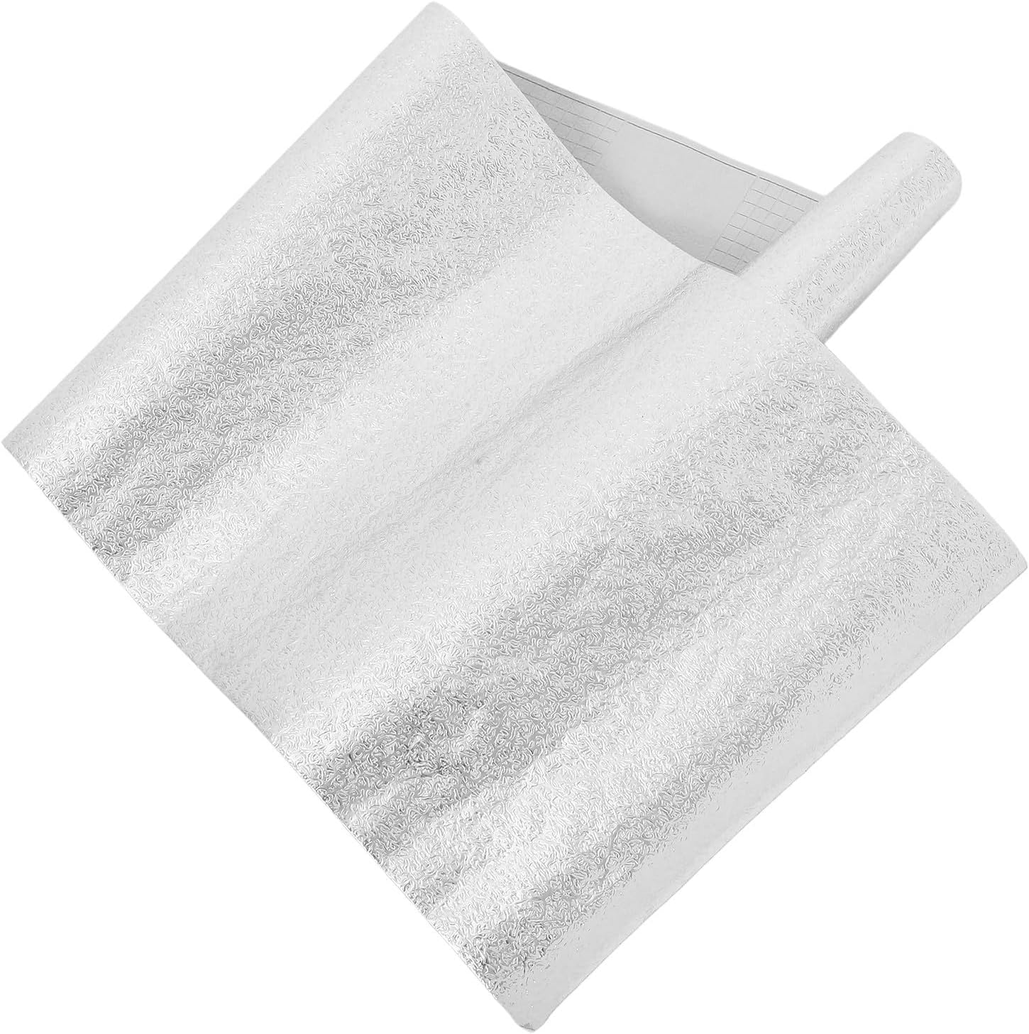 Heat Resistant Peel and Stick Kitchen Backsplash Sticker Foil Self-Adhesive Waterproof Aluminum Foil Material for Cabinets and Furniture Near Stoves