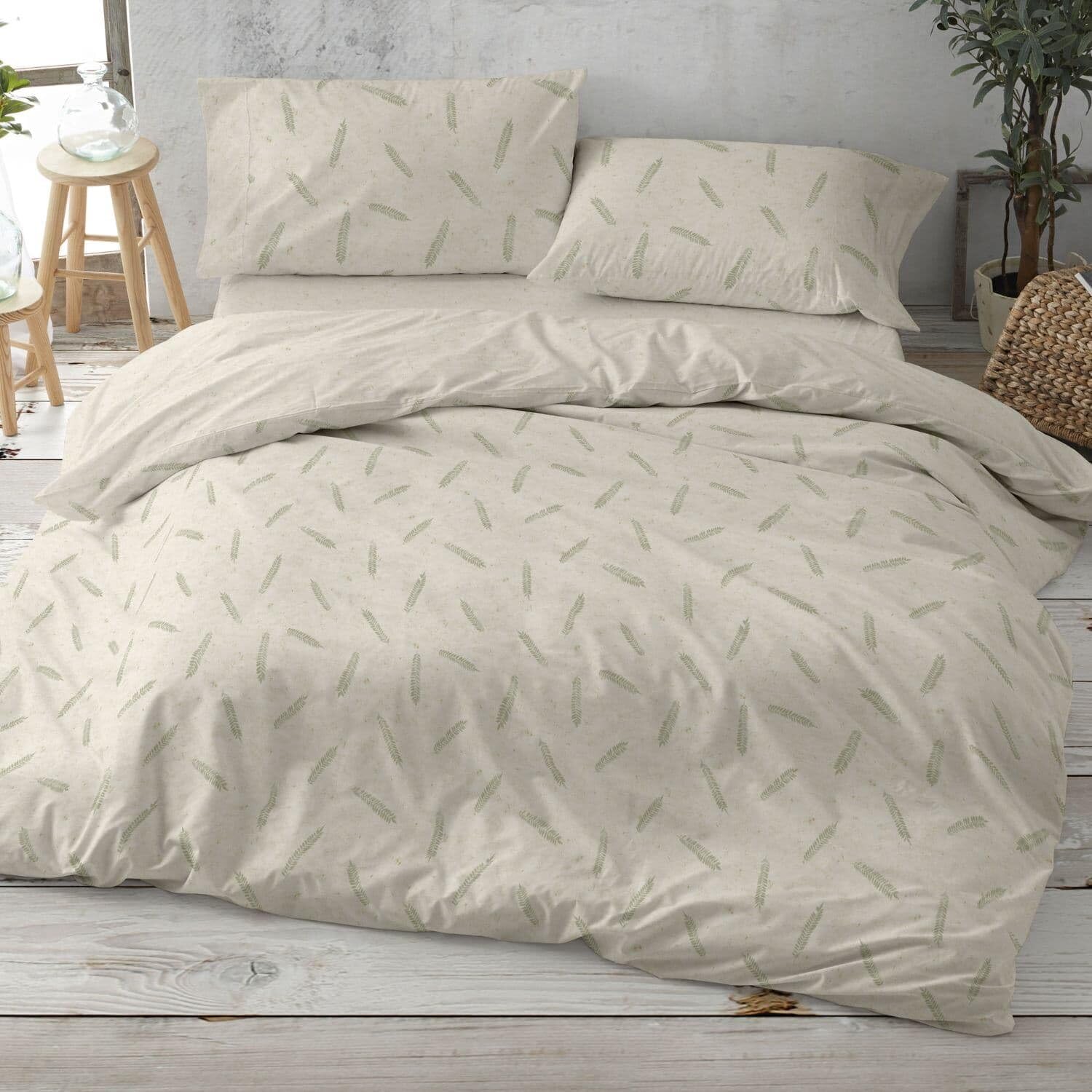 Burrito Blanco | Fundas nórdicas Estampadas | Cama de 150 a 160cm. (+Medidas Disponibles) | Diseño 046 | Color Verde (150-160x190/200cm.)