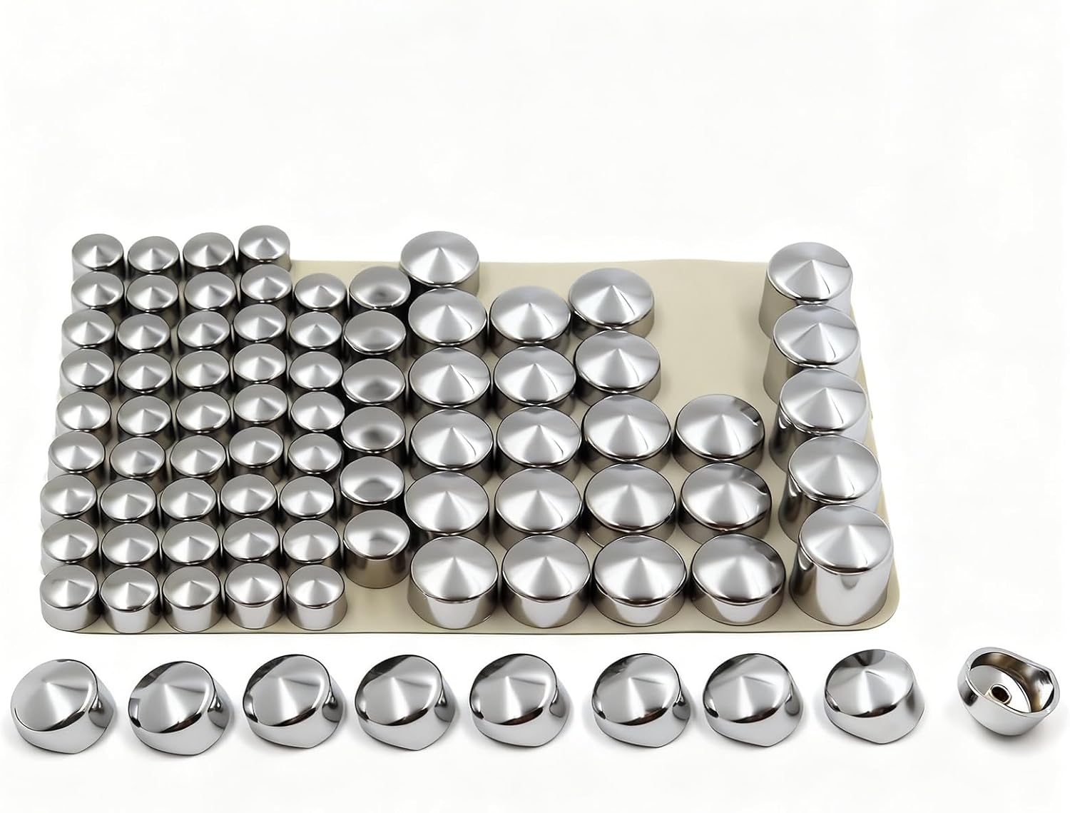 Silver Bolts Toppers Caps Compatible with Harley Road King Twin Cam Flh Model 1996-2006