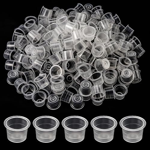 200pcs 25mm Tattoo Ink Caps Disposable Tattoo Ink Cups for Tattoo Permanent Makeup Container Cap Tattoo Supplies Accessories（200PCS X-Large）