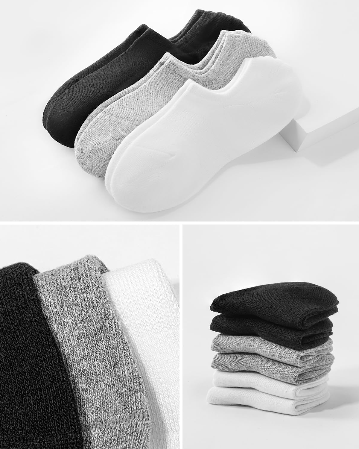 IDEGG No Show Socks Men Low Cut Ankle Short Socks for Men Casual Athletic Socks with Non-Slip Grip - Image 6