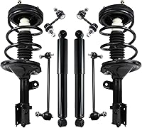 Vista 37 de Detroit Axle - Kit de puntales delanteros para Ford 2000-2004 Focus 2 puntales con muelle helicoidal 2 brazos de control inferiores con rótulas 2001