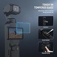 Vista 3 de NEEWER Kit de protectores de pantalla Pocket 3 (paquete de 2) compatible con DJI Osmo Pocket 3 Creator Combo Accesorios, 9H HD anti arañazos vidrio