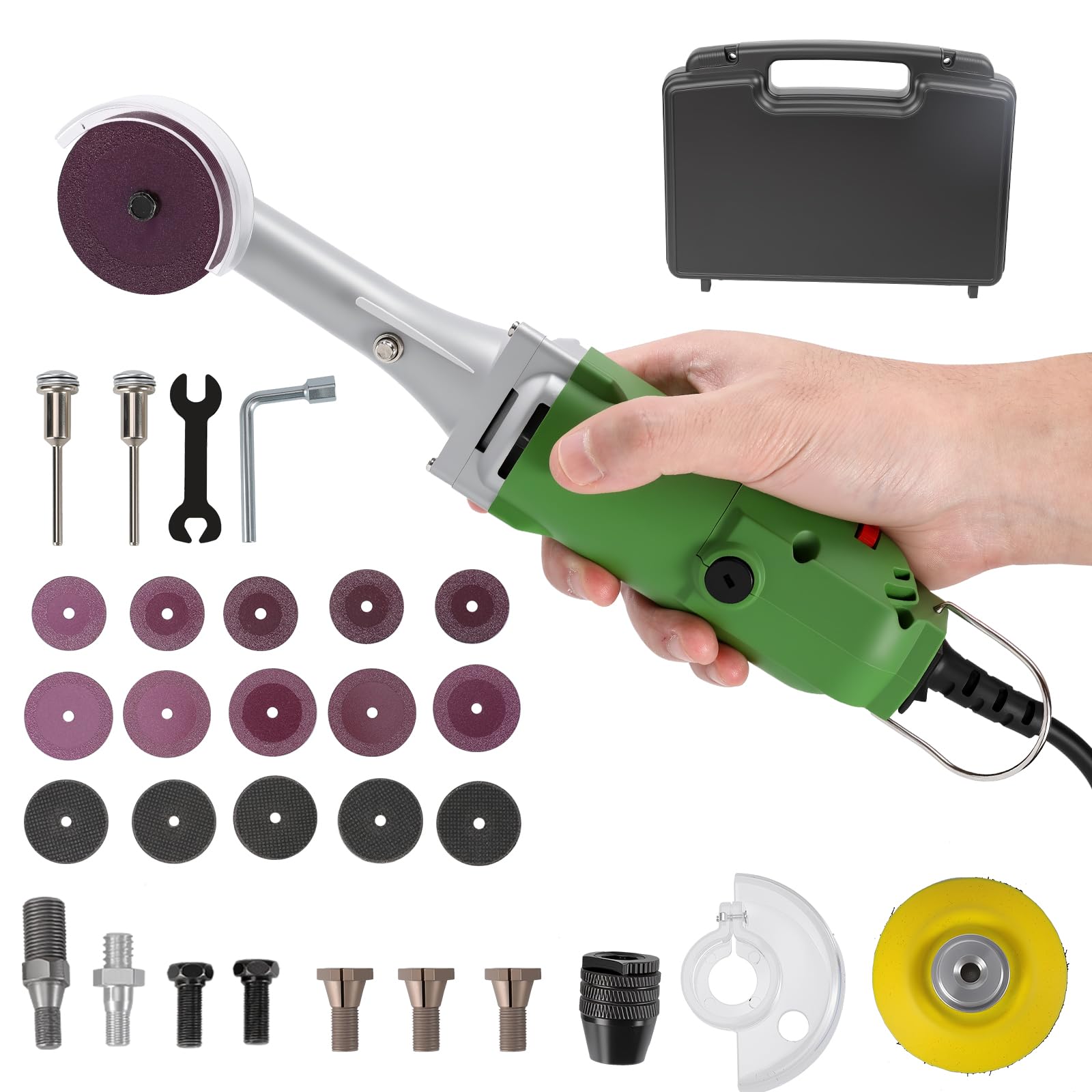 Amoladora Profesional Recta 450W, Herramienta de Restauración de Juntas de Azulejos, Herramienta Giratoria Eléctrica de 6 Velocidades, 16000 rpm, Pinza de 3mm, Lijadora y Pulidora para Joyas, Madera