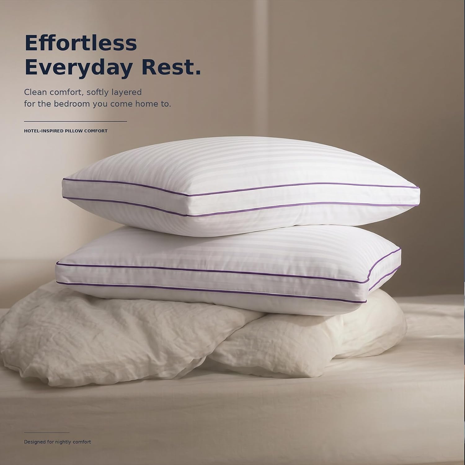 Dreamara King Size Pillows Set of 2 for Sleeping, Down Alternative Bed Pillows with Gusseted Design, Hotel Quality Feel, Soft Yet Supportive, Machine Washable