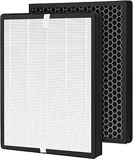 FA500 True HEPA & Activated Carbon Filter Replacement Set Compatible with FAMREE FA500 and Aiper KJ200 Air Cleaner Purifiers, 2 Pack