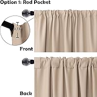 Vista 3 de DWCN Cortinas para puerta corrediza de patio - Cortinas extra anchas para puerta de vidrio, panel de cortina divisora de habitación con privacidad