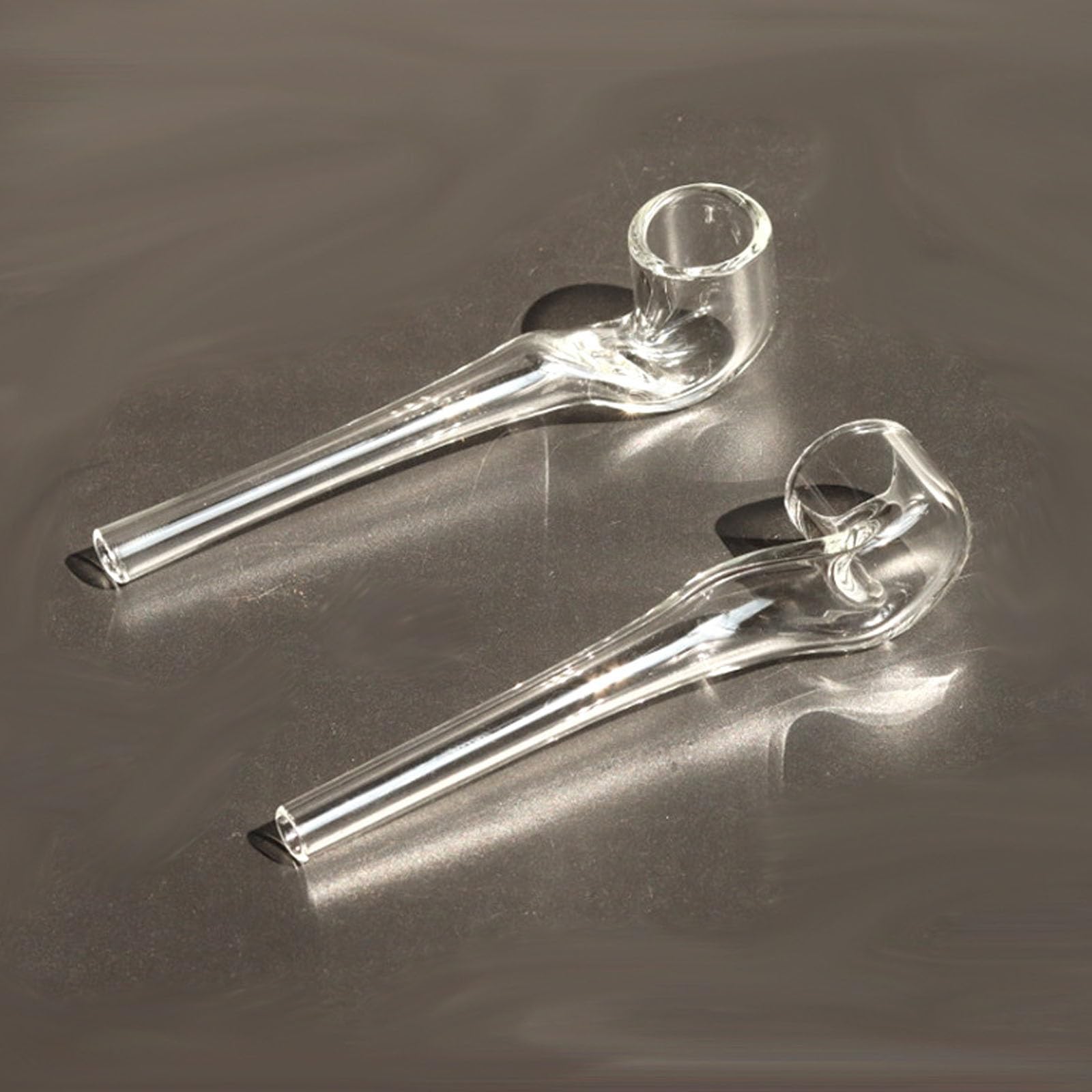 2 Pieces Glass Pipe 10cm Length Oil Burner Thick Mini Glass Bongs