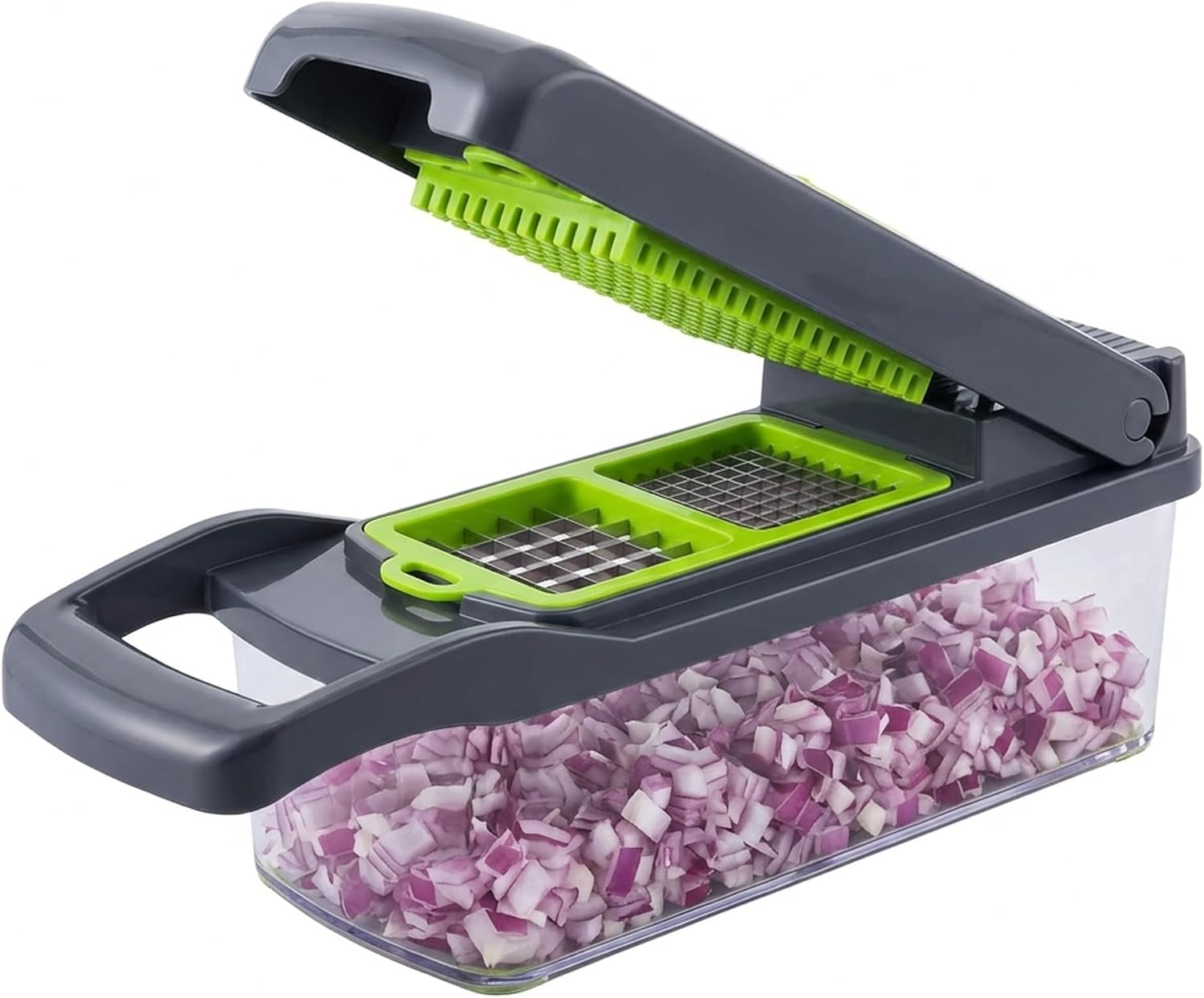 14-in-1 Vegetable Chopper and Onion Slicer, Gray