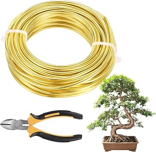 M METERXITY 1-Set Bonsai Training Wire with 6" Cutting Pliers, 3mm x 33ft