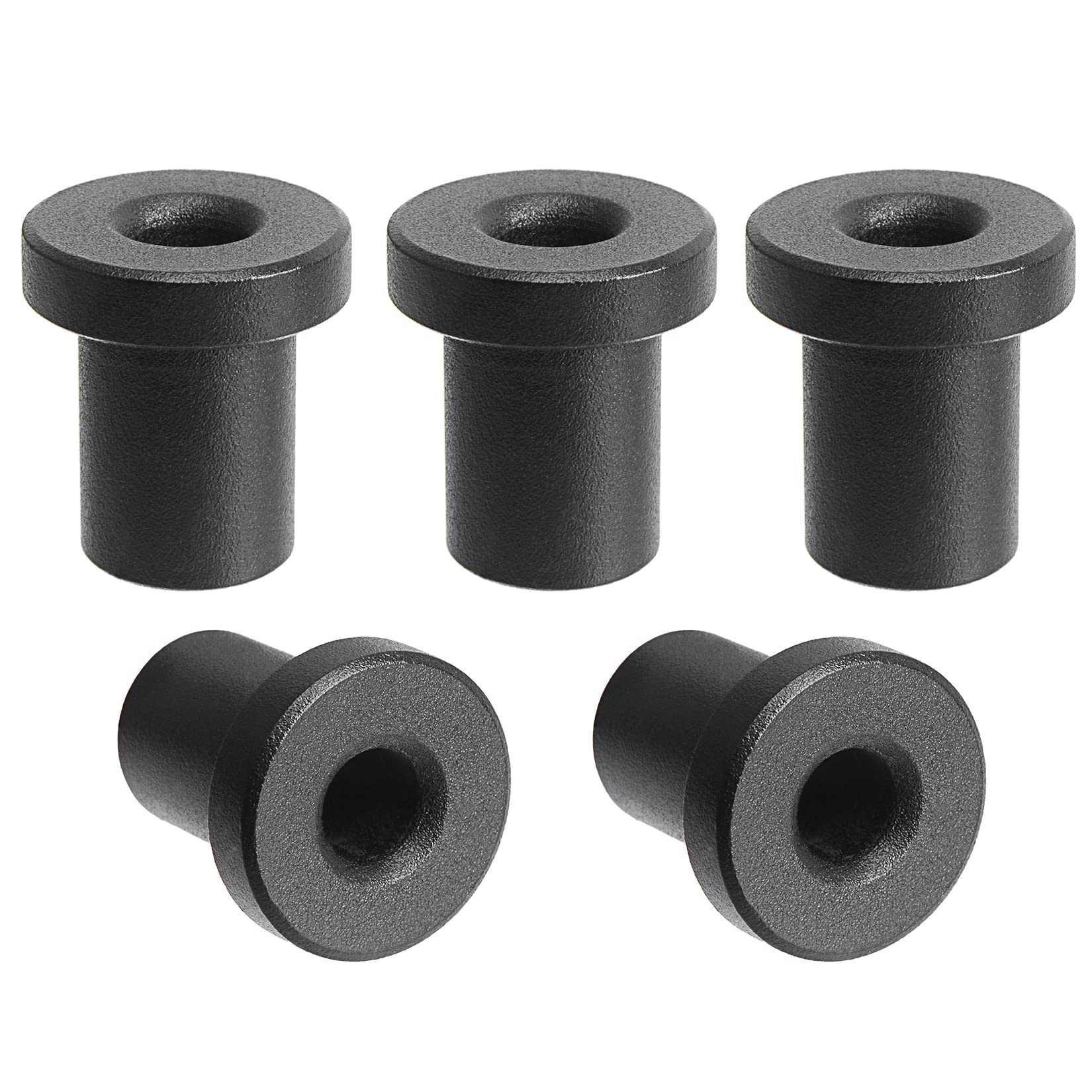 5-Pack Sliding Barn Door Spacers – 35mm Matte Black Iron Wall Track Spacers For Flat Track Hardware (1.38'' Length, 1.18''/0.79'' OD)