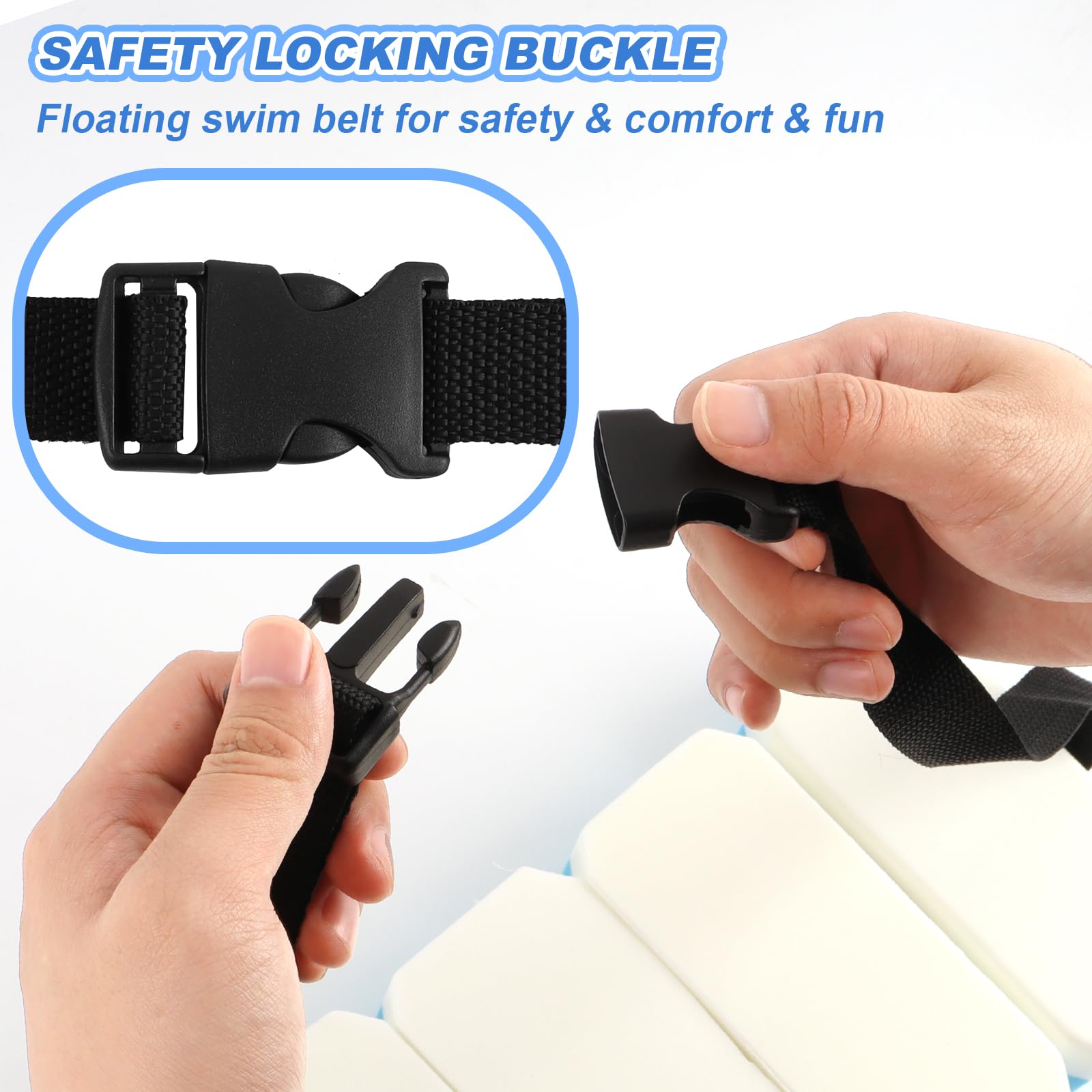 Ceinture de Piscine pour Les Enfants, Ceinture de Natation Enfant Réglables, équipée de 5 Nattes EVA, Adaptées aux Enfants de Plus de 30 kg - 4