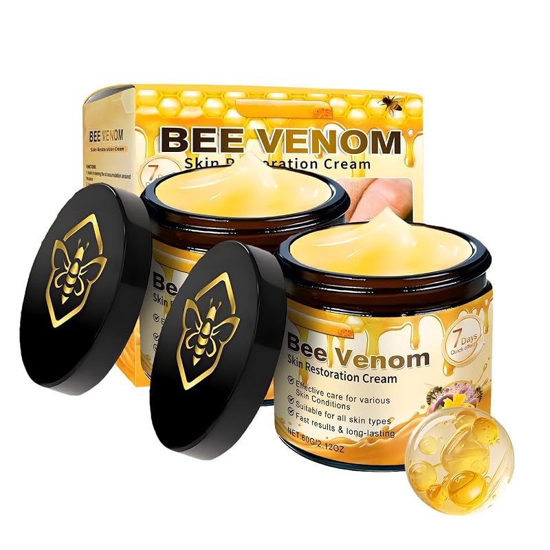 Creme facial com veneno de abelha JISKG, Pacote com 2