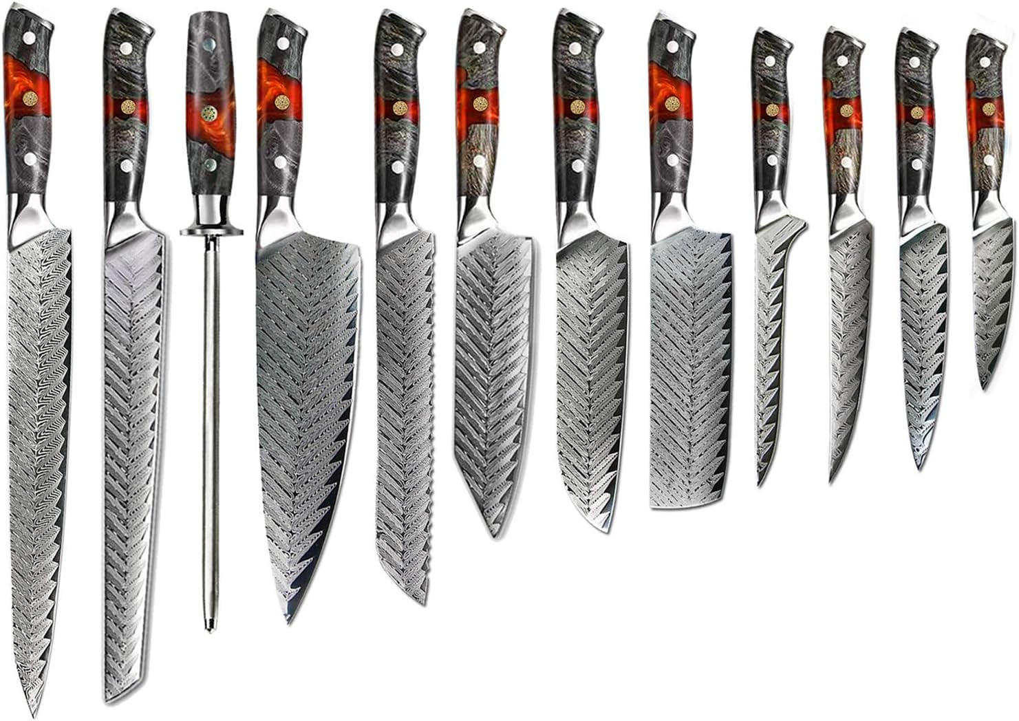 Set Cuchillos Cocina 12 Piezas Acero Inoxidable