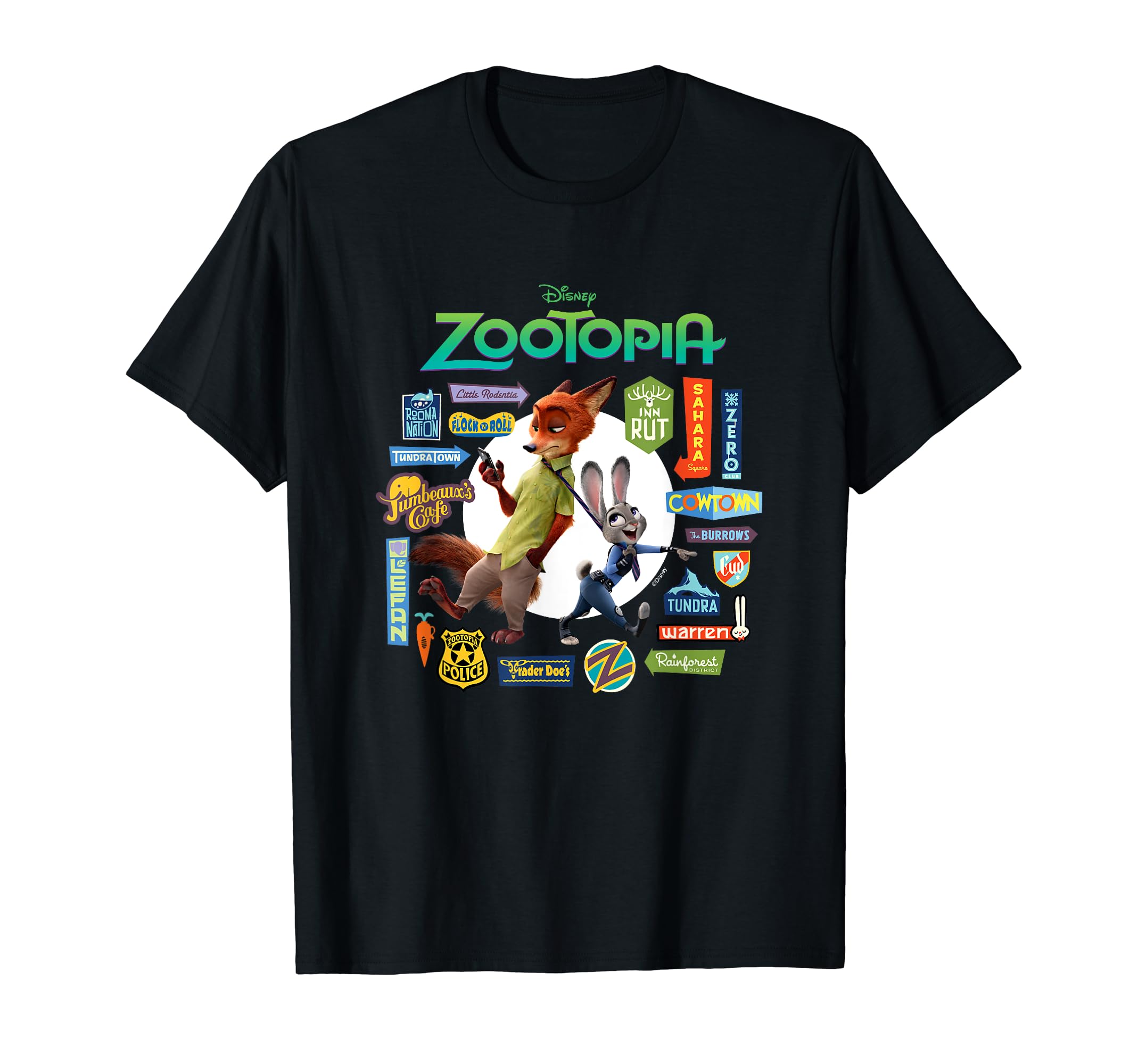 Zootopia - Nick and Judy Signs T-Shirt