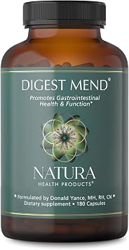 Natura Health Products Digest Mend Supplement - Encourages Healthy gastric microboime* - Featuring Deglycyrrhizinated Licorice DGL, Aloe Vera, Marshmallow, Mastic Gum, Chamomile 180 Capsules