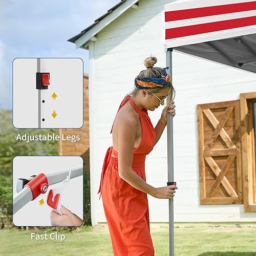 Miniatura 197 de CROWN SHADES - Toldo desplegable de 10 x 10 pies con 1 pared lateral, tienda de campaña de playa que se arma con solo presionar un botón, glorieta