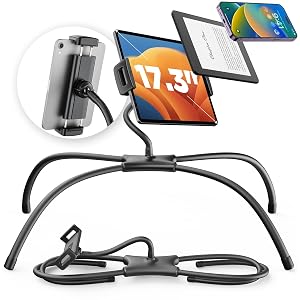 SAIJI iPad Stand Adjustable Ergonomic Tablet Holder for Bed Kindle Stand for Reading in Bed Fit for Tablet