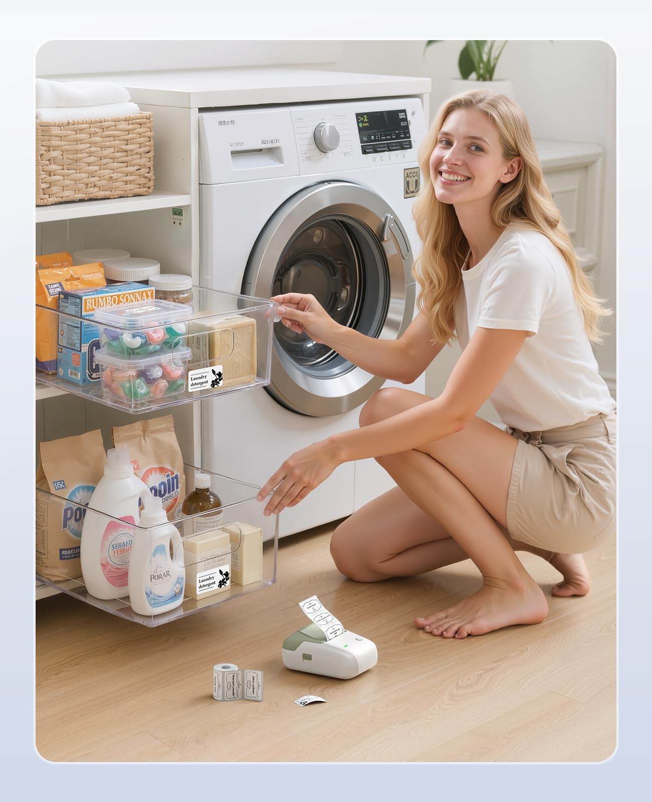 NIIMBOT Étiqueteuse B1 Avec Identification Automatique, Imprimante D'étiquettes Portable