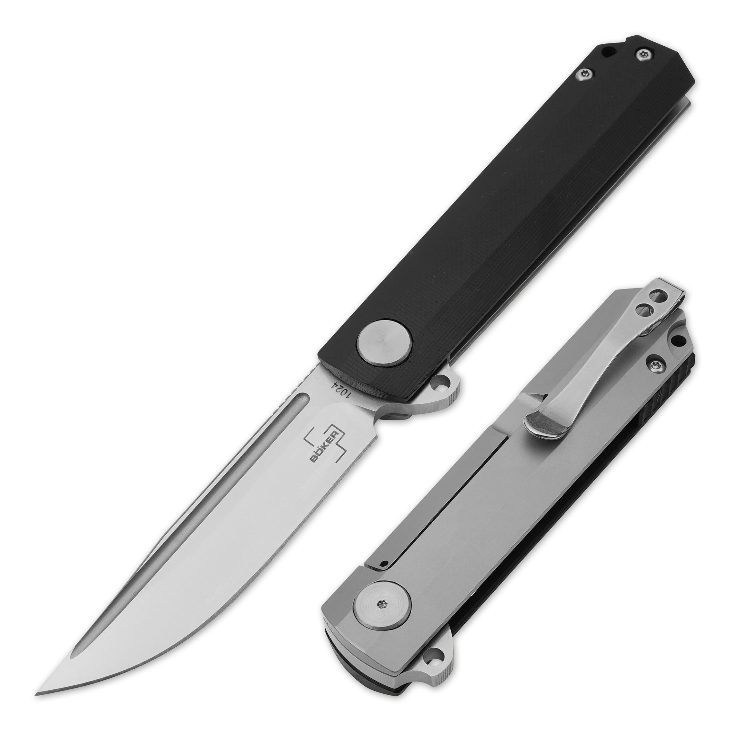 BÖKER PLUS® Cataclyst 42 - extra scharfes Slipjoint Einhand-Messer - Outdoor EDC Klappmesser 42a konform - kleines G10 Flipper Taschenmesser in Geschenk-Box (Cataclyst 42)