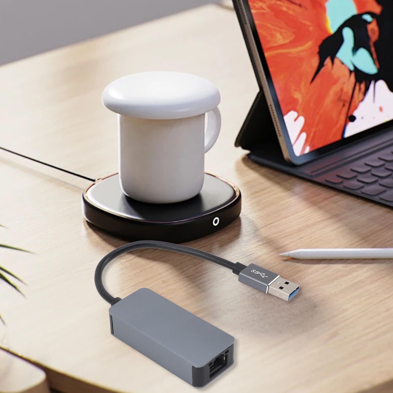 USB 3.0 to 2.5G Ethernet Adapter, High Speed Plug and Play Portable, Connect Your Device to a 2.5Gbps RJ45 Network via USB3.0 Port, No Driver Required