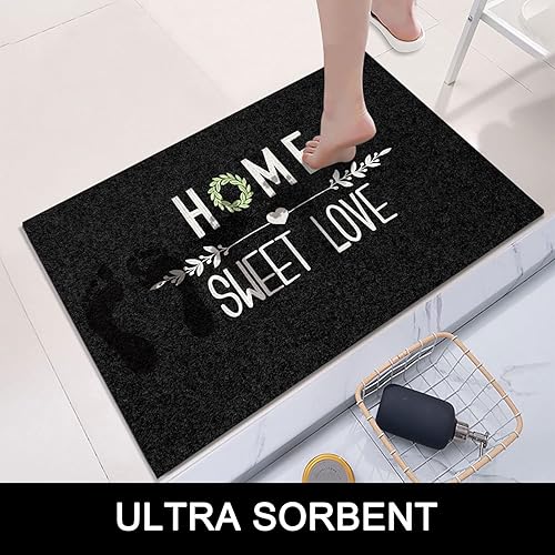 Miniatura 5 de Tapete para puerta delantera, duradero de perfil bajo, tapete de bienvenida para interiores, atrapa la suciedad y el polvo, tapete antideslizante