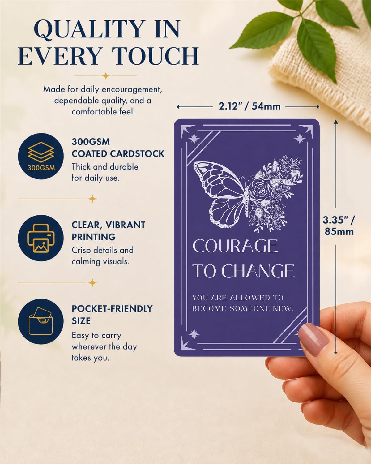 Sobriety Affirmation Cards, 55 Recovery & Healing Cards image 3