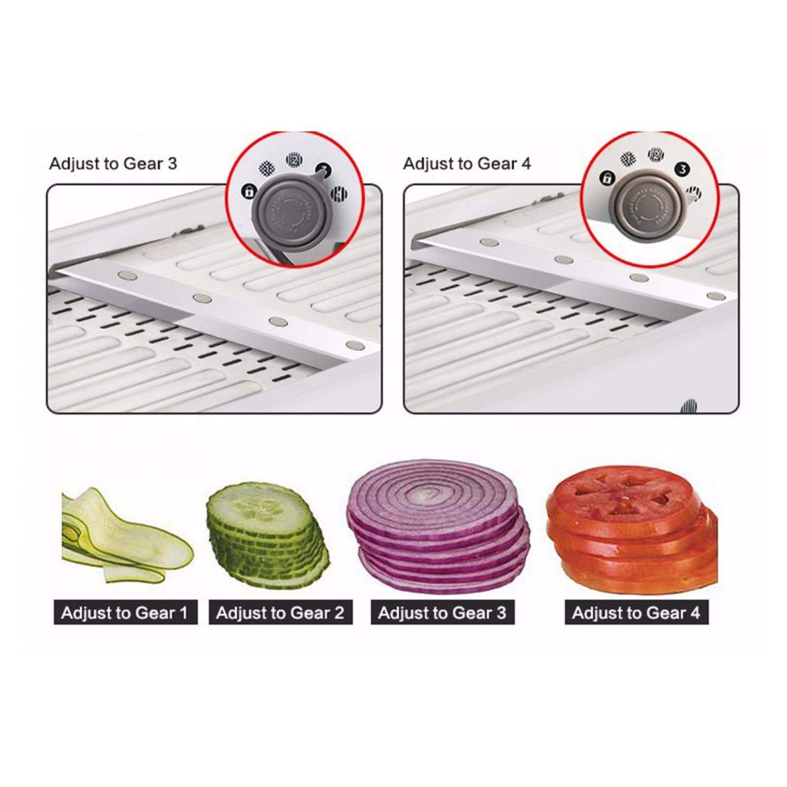 Rebanadora de mandolina rebanadora de verduras ajustable multifunción rebanadora de verduras profesional herramienta de cortadora de alimentos de cocina