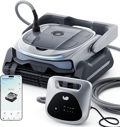 (2026 New) BUBLUE Bubot 800P Gen2 Robotic Pool Cleaner,Pool Vacuum for Inground Pools,with Smart Navigation,App Control& Scheduling,Cleans Floor/Wall/Waterline/Shallow Area,for Pools up to 1,076 Sq.Ft