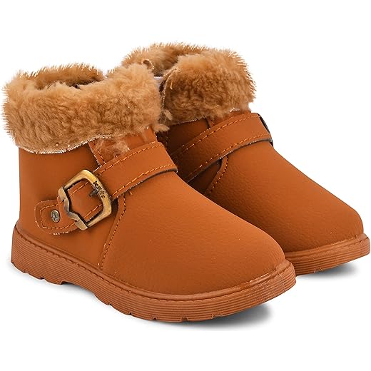 KATS Kids Hi-Top Fur Boot Tan